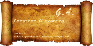 Gerstner Alexandra névjegykártya